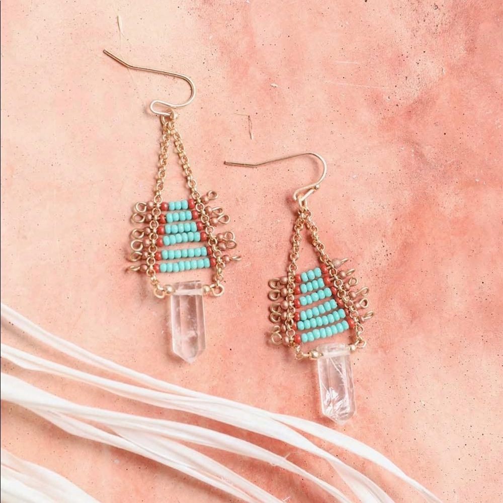 Beaded crystal earrings